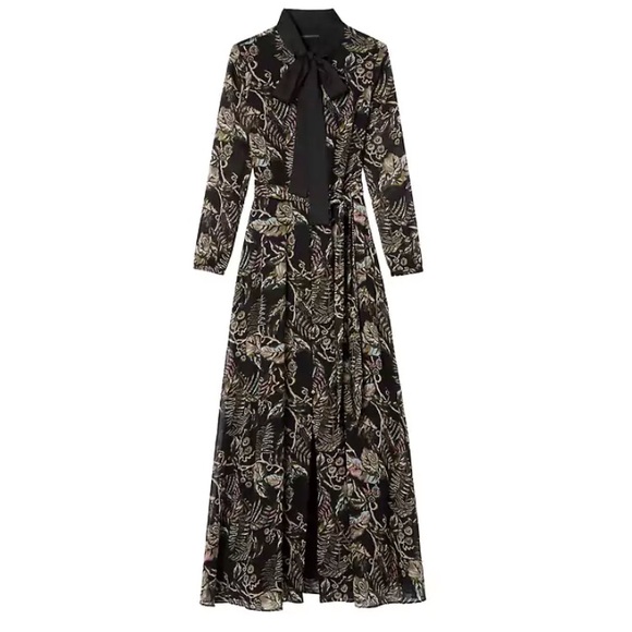 Banana Republic Dresses & Skirts - NWT Banana Republic Floral Tie-Neck Maxi